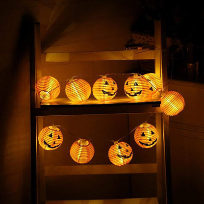 LED Halloween Light Pumpkin Lantern 1.5M 10leds
