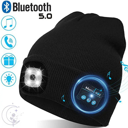 Bluetooth Beanie with LED Light 
