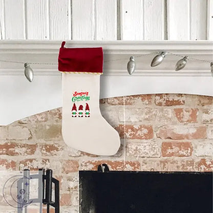 Christmas Gnomes Stocking 