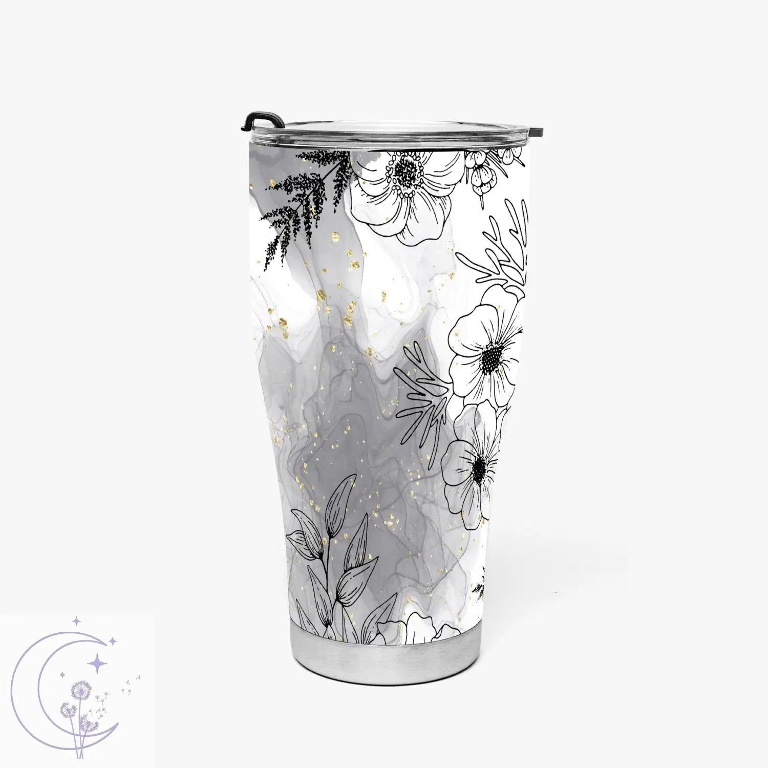 Flower Design 30oz  Curve Tumbler 