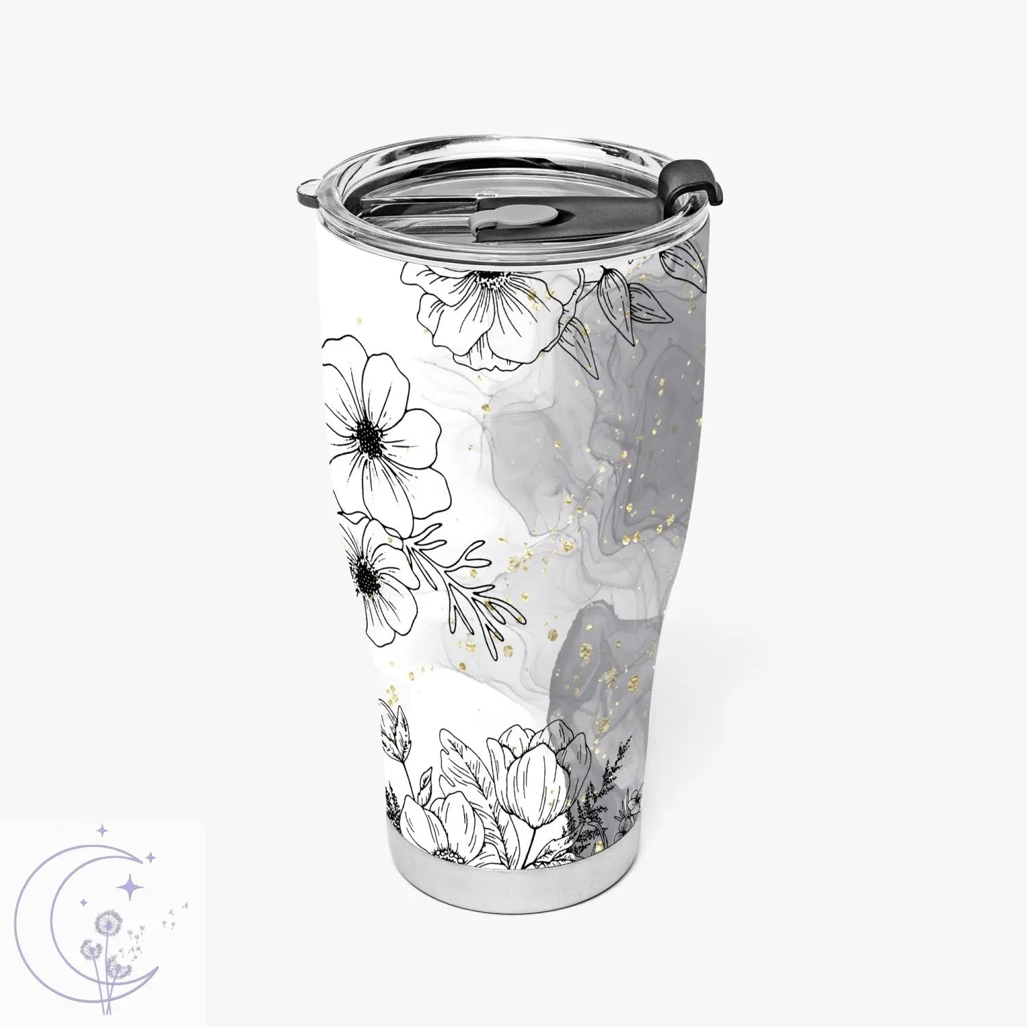 Flower Design 30oz  Curve Tumbler 