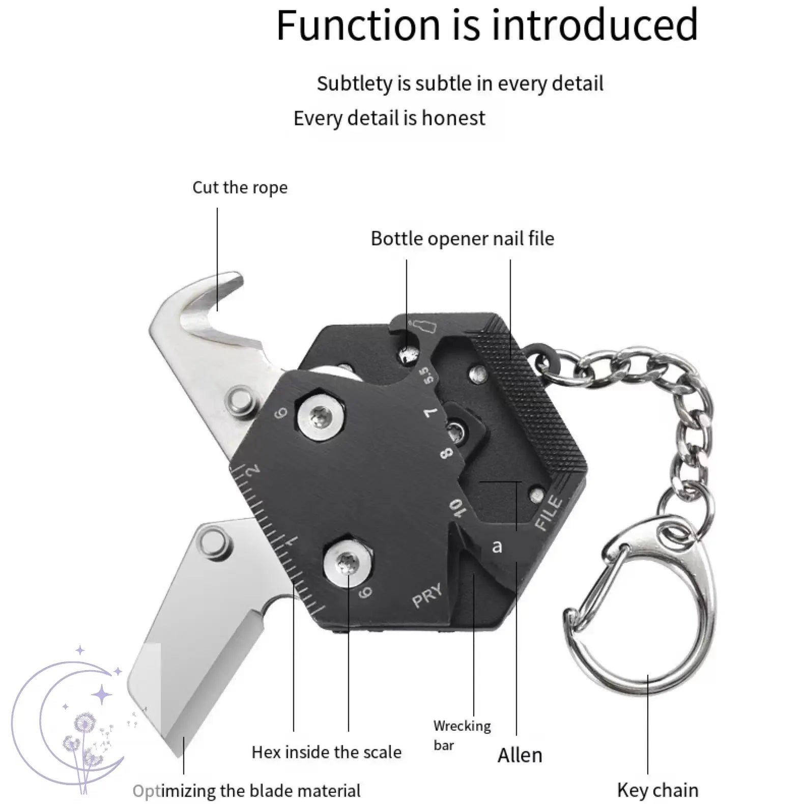 Hexagon Screwdriver Keychain 