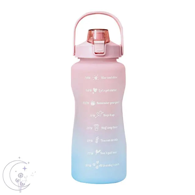 Large Capacity Water Bottle with Straw 
