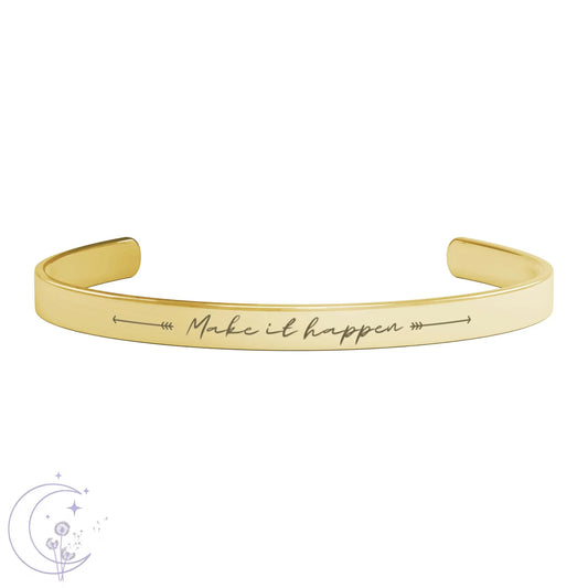 Cuff Bracelet, inspirational bracelet, inspirational cuff bracelet, thrifty buys boutique 