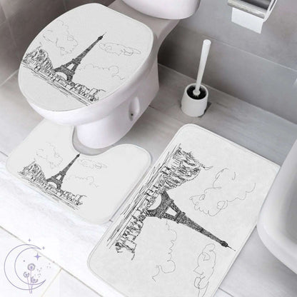 bathroom mat, Paris bathroom mat , bathroom decor, Paris theme bathroom, floor rug, bathroom rug, paris rug