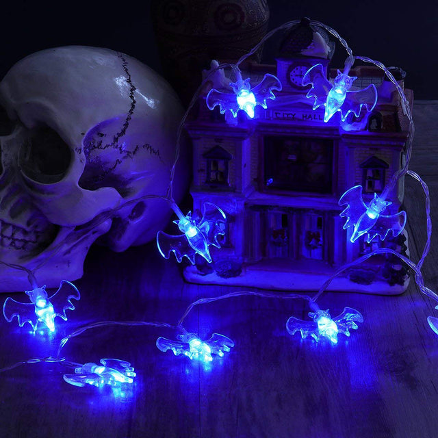 LED Halloween Light Blue Bat lights 1.5M 10leds