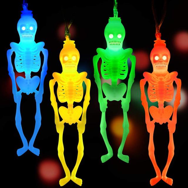LED Halloween Light Colorful Skeleton 1.5M 10leds